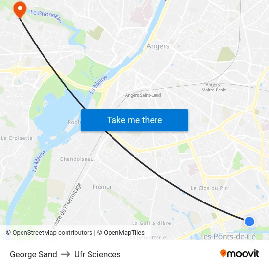 George Sand to Ufr Sciences map