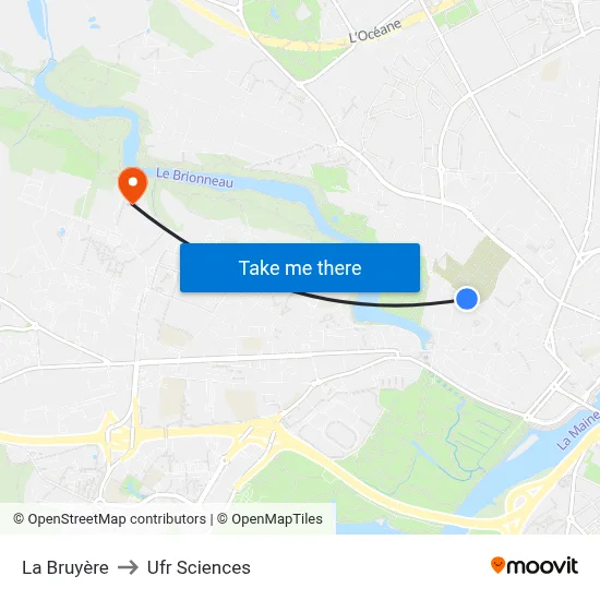 La Bruyère to Ufr Sciences map