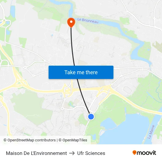 Maison De L'Environnement to Ufr Sciences map