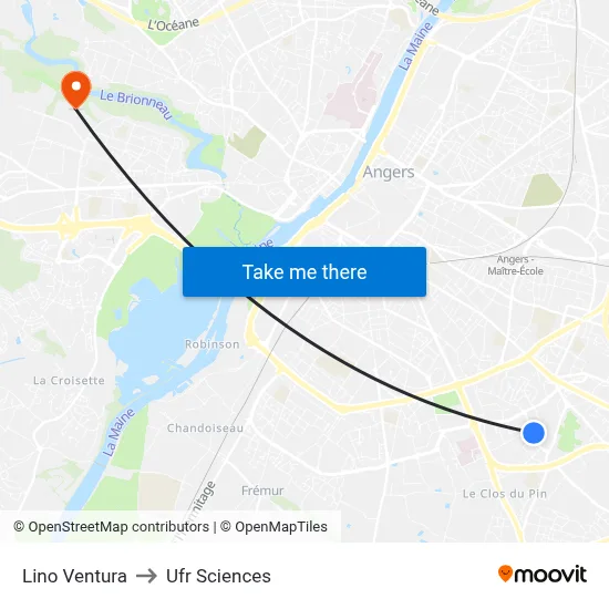 Lino Ventura to Ufr Sciences map