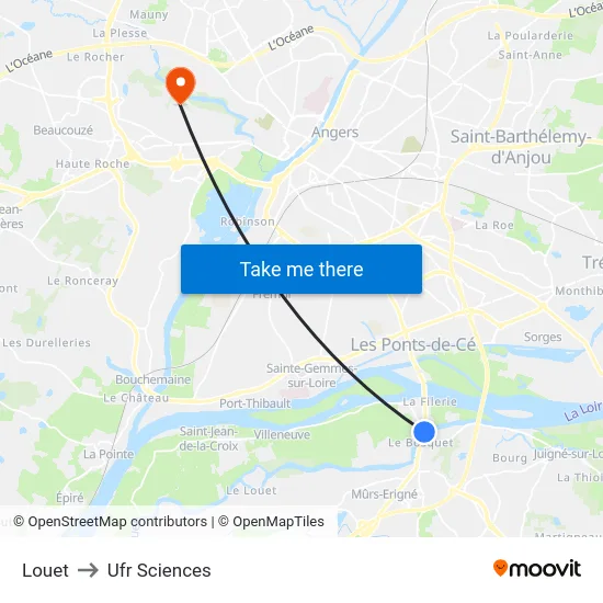 Louet to Ufr Sciences map
