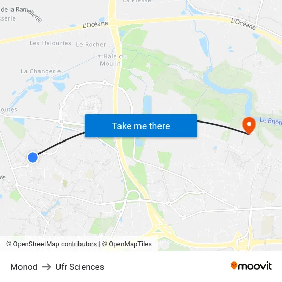 Monod to Ufr Sciences map