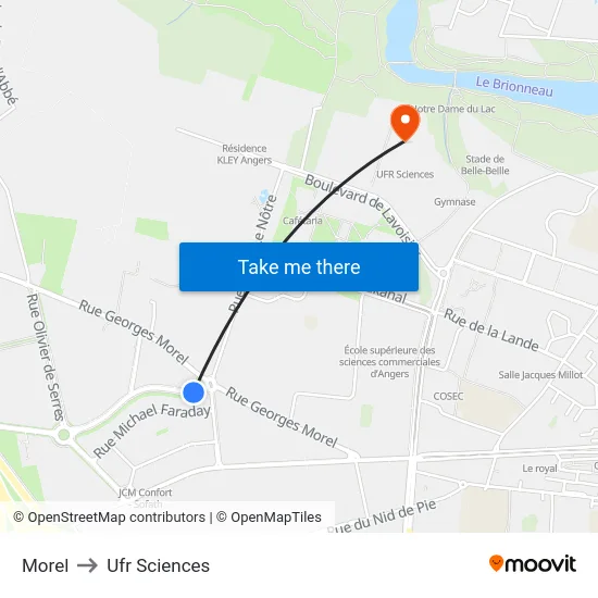 Morel to Ufr Sciences map