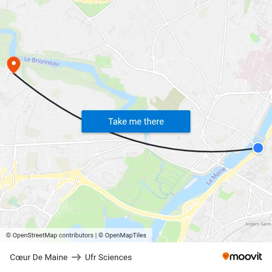 Cœur De Maine to Ufr Sciences map