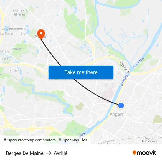Berges De Maine to Avrillé map