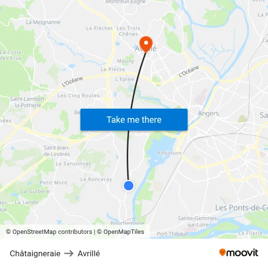 Châtaigneraie to Avrillé map