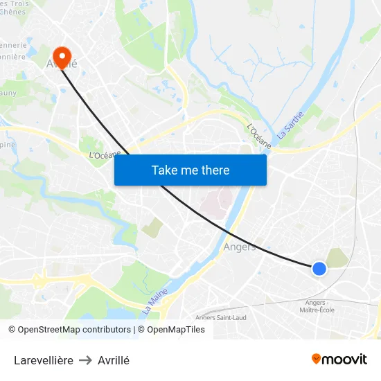 Larevellière to Avrillé map