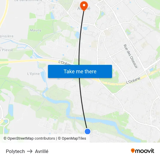 Polytech to Avrillé map