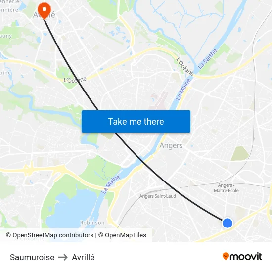 Saumuroise to Avrillé map