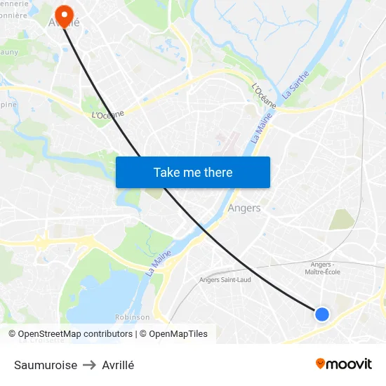 Saumuroise to Avrillé map