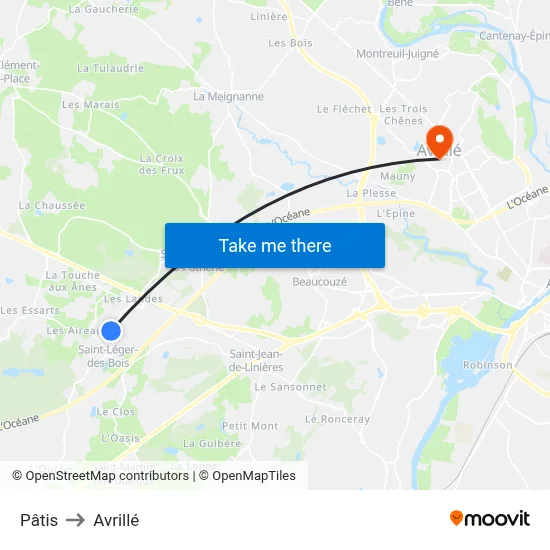 Pâtis to Avrillé map