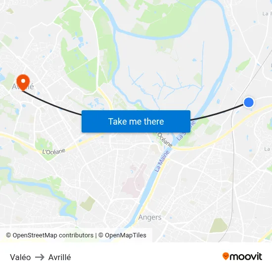 Valéo to Avrillé map