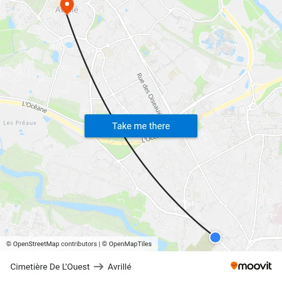 Cimetière De L’Ouest to Avrillé map