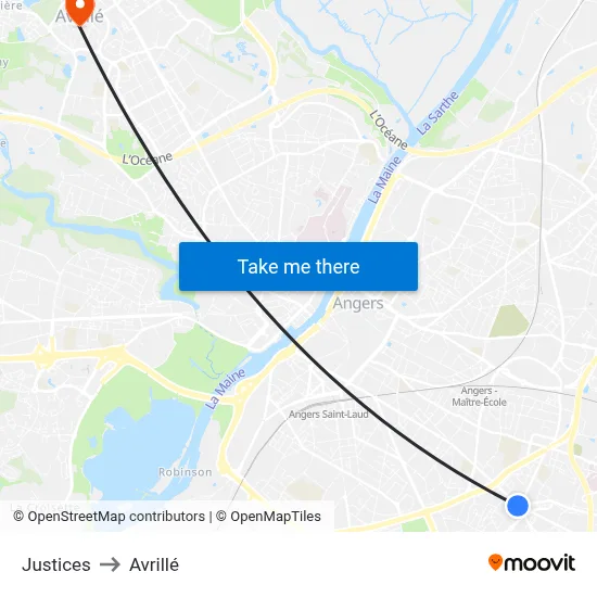 Justices to Avrillé map