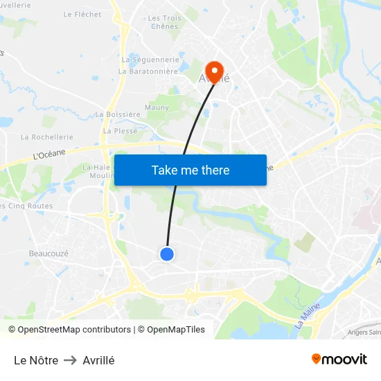 Le Nôtre to Avrillé map