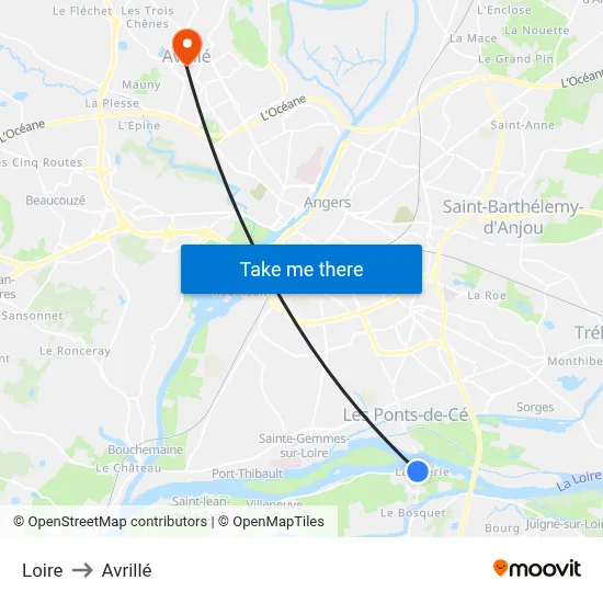 Loire to Avrillé map