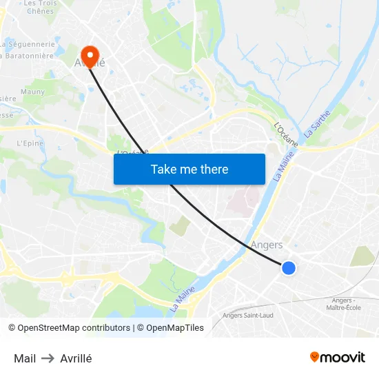 Mail to Avrillé map