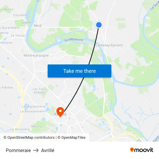 Pommeraie to Avrillé map