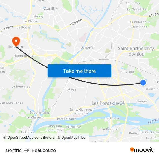 Gentric to Beaucouzé map