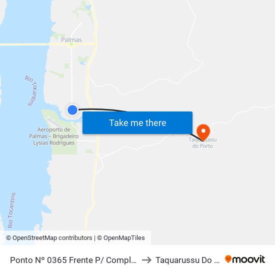 Ponto Nº 0365 Frente P/ Complexo Ulbra to Taquarussu Do Porto map