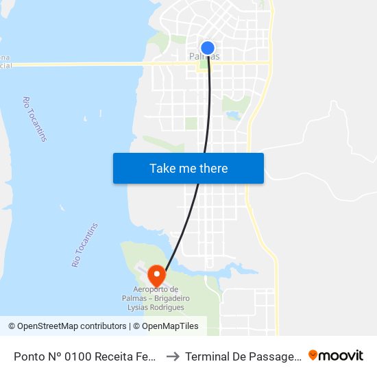 Ponto Nº 0100 Receita Federal to Terminal De Passageiros map