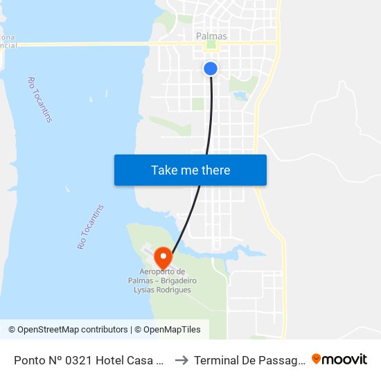 Ponto Nº 0321 Hotel Casa Grande to Terminal De Passageiros map