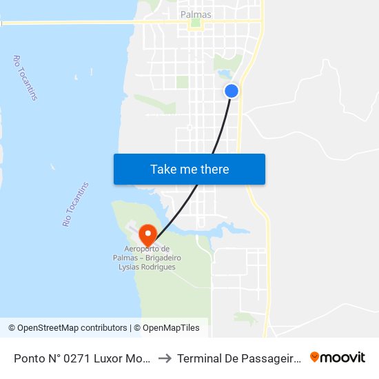 Ponto N° 0271 Luxor Motel to Terminal De Passageiros map