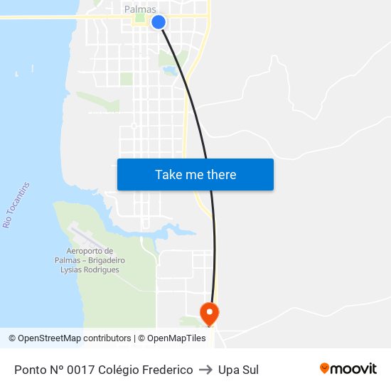 Ponto Nº 0017 Colégio Frederico to Upa Sul map