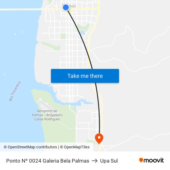 Av. Ns 1, 77 Q103 | Galeria Bela Palmas to Upa Sul map