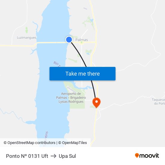 Uft - Biblioteca to Upa Sul map
