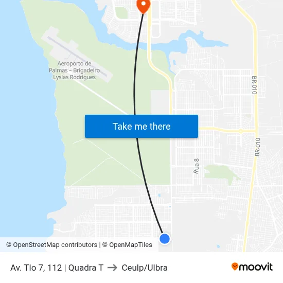 Av. Tlo 7, 112 | Quadra T to Ceulp/Ulbra map