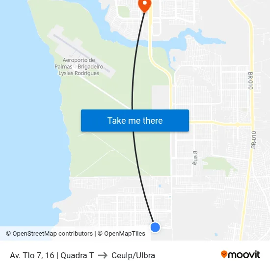 Av. Tlo 7, 16 | Quadra T to Ceulp/Ulbra map