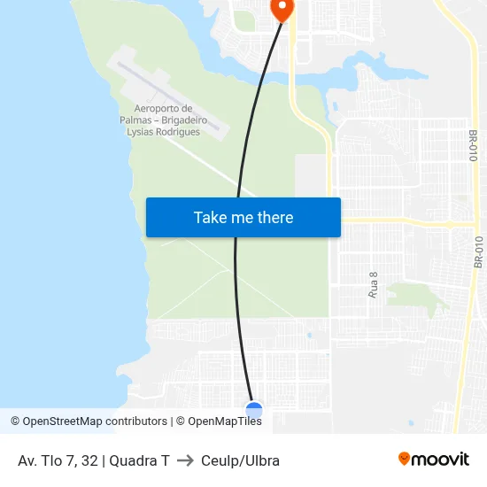 Av. Tlo 7, 32 | Quadra T to Ceulp/Ulbra map