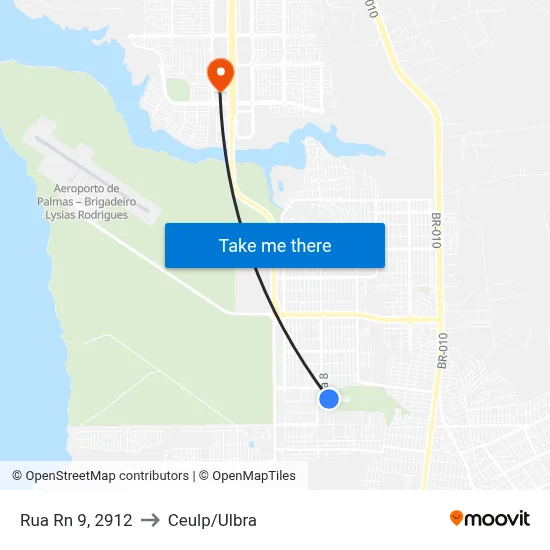 Rua Rn 9, 2912 to Ceulp/Ulbra map