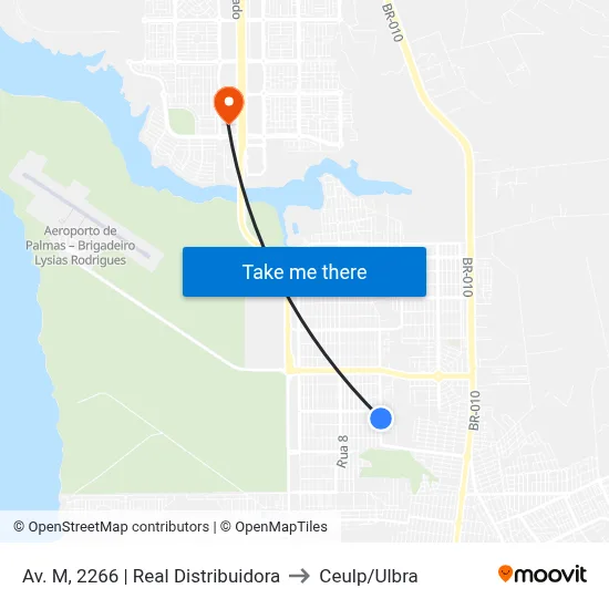 Av. M, 2266 | Real Distribuidora to Ceulp/Ulbra map