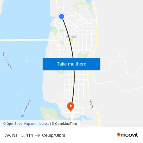 Av. Ns 15, 414 to Ceulp/Ulbra map