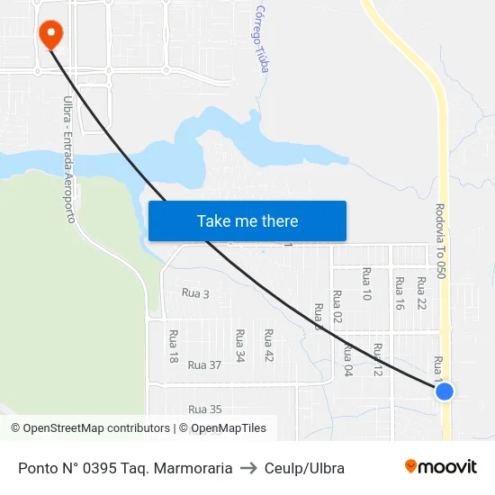 Ponto N° 0395 Taq. Marmoraria to Ceulp/Ulbra map