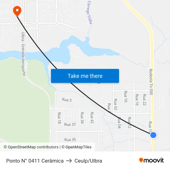 Ponto N° 0411 Cerâmica to Ceulp/Ulbra map