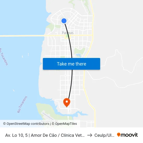 Av. Lo 10, 5 | Amor De Cão / Clínica Veterinária to Ceulp/Ulbra map