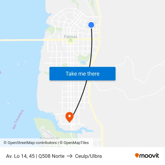 Av. Lo 14, 45 | Q508 Norte to Ceulp/Ulbra map