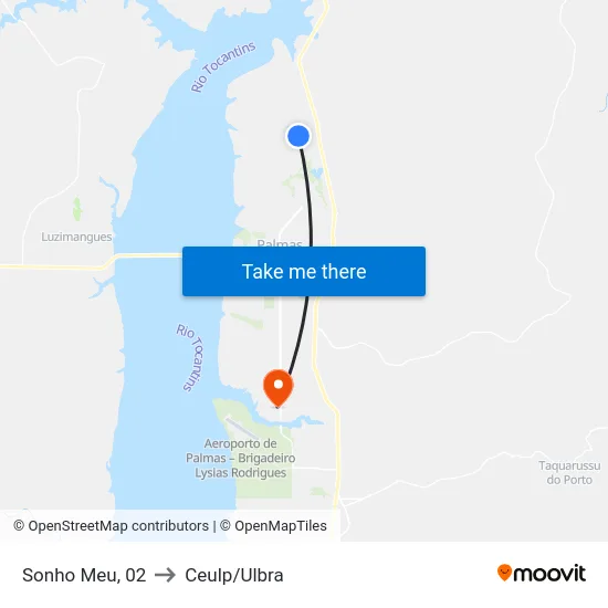 Sonho Meu, 02 to Ceulp/Ulbra map