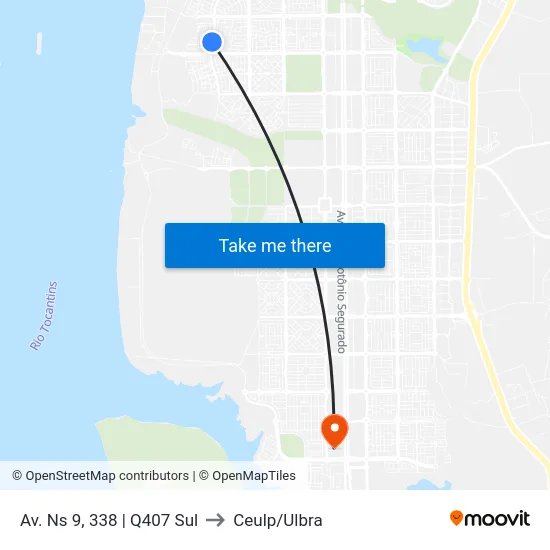 Av. Ns 9, 338 | Q407 Sul to Ceulp/Ulbra map