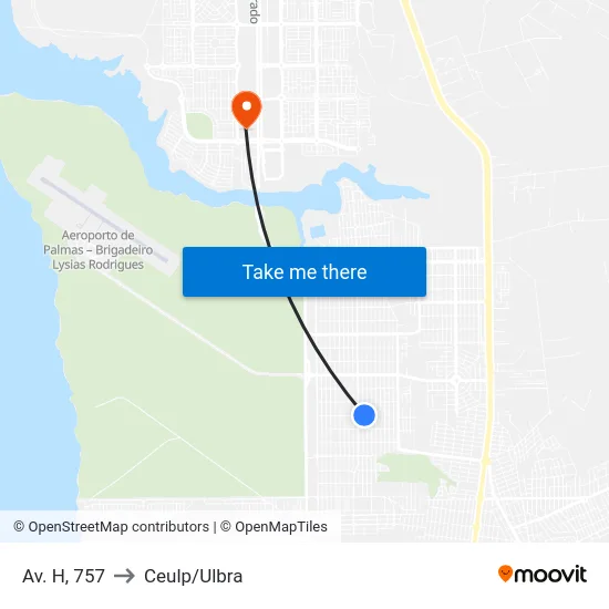 Av. H, 757 to Ceulp/Ulbra map