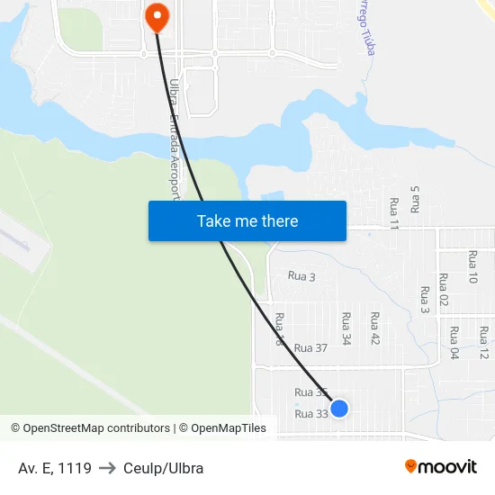 Av. E, 1119 to Ceulp/Ulbra map