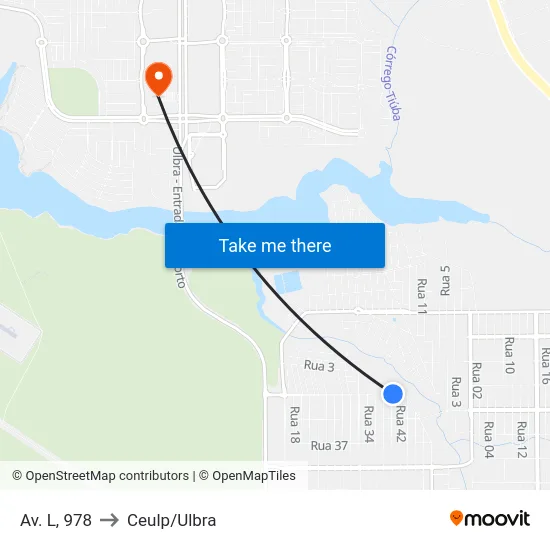 Av. L, 978 to Ceulp/Ulbra map