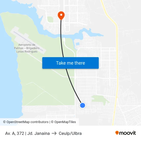 Av. A, 372 | Jd. Janaína to Ceulp/Ulbra map