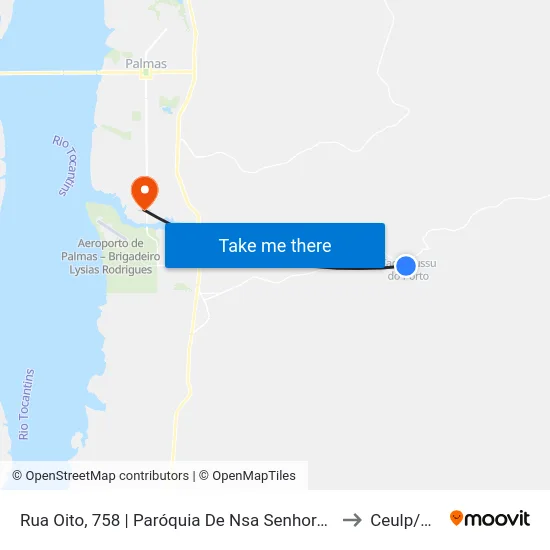 Rua Oito, 758 | Paróquia De Nsa Senhora Do Rosário to Ceulp/Ulbra map