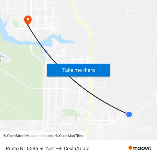 Ponto Nº 0586 Rlr Net to Ceulp/Ulbra map