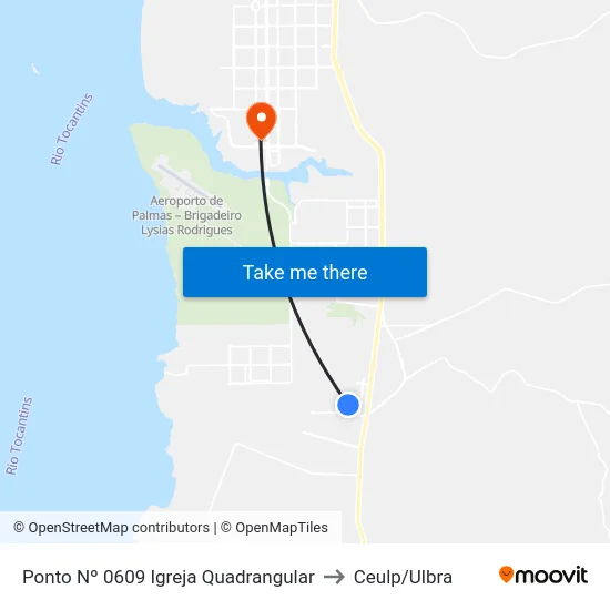 Ponto Nº 0609 Igreja Quadrangular to Ceulp/Ulbra map