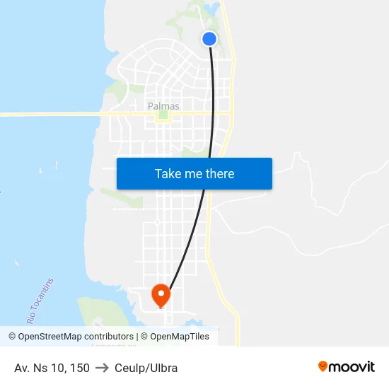 Av. Ns 10, 150 to Ceulp/Ulbra map